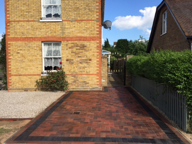 Complete block pave driveway